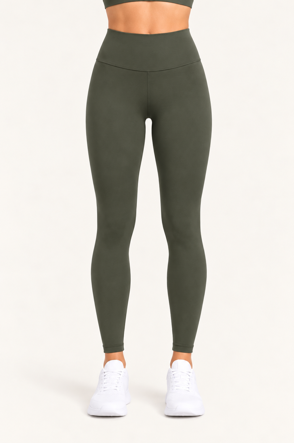 Sculpt High-Waist Leggings - Hedge Green - Front