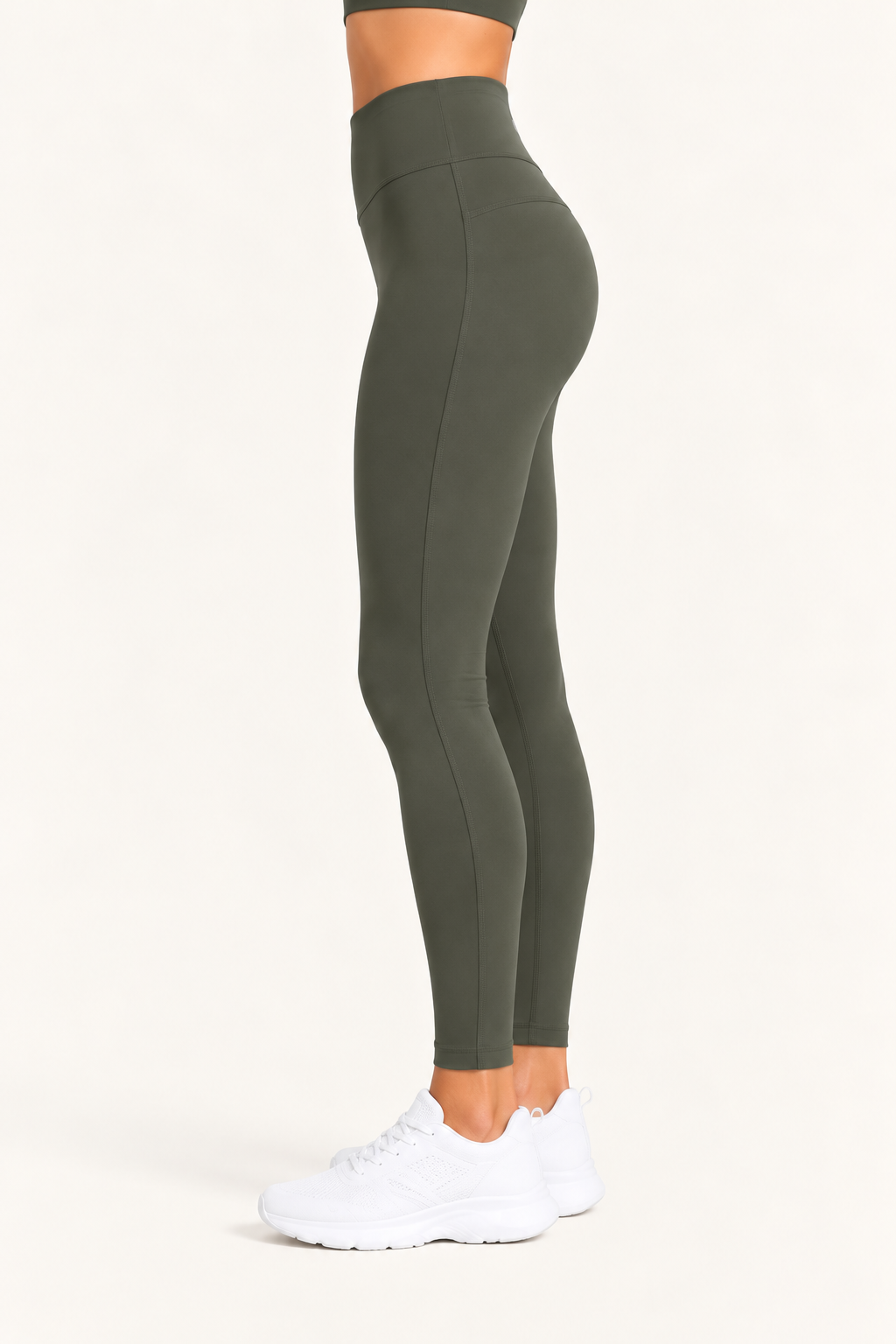 Sculpt High-Waist Leggings - Hedge Green - Side